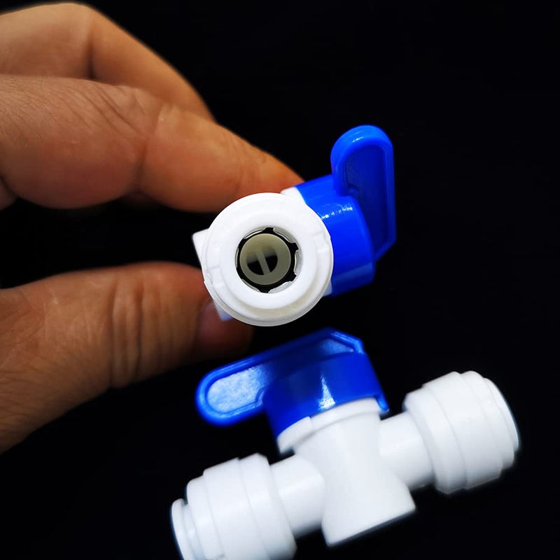 Malida Equa Straight 3/8 Inch OD Tube Ball Valve Quick Connect Fitting RO Water System (10 Pack) - Image 3